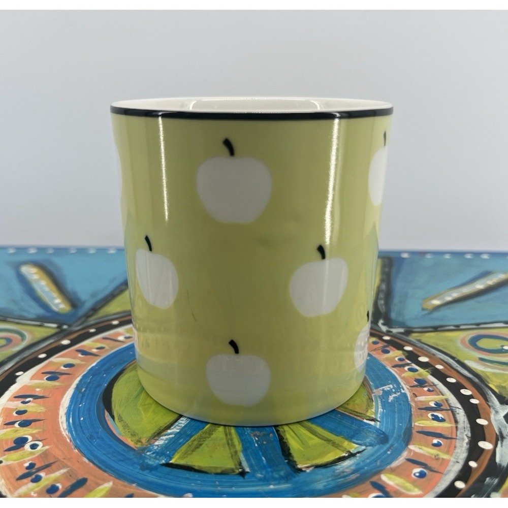 Kate Spade Lenox Coffee Cup Mug Wickford Orchard Green Apples - Picture 2 of 7